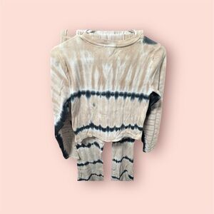 GB Junior Girls Beige and Black Tie-Dye Jumpsuit